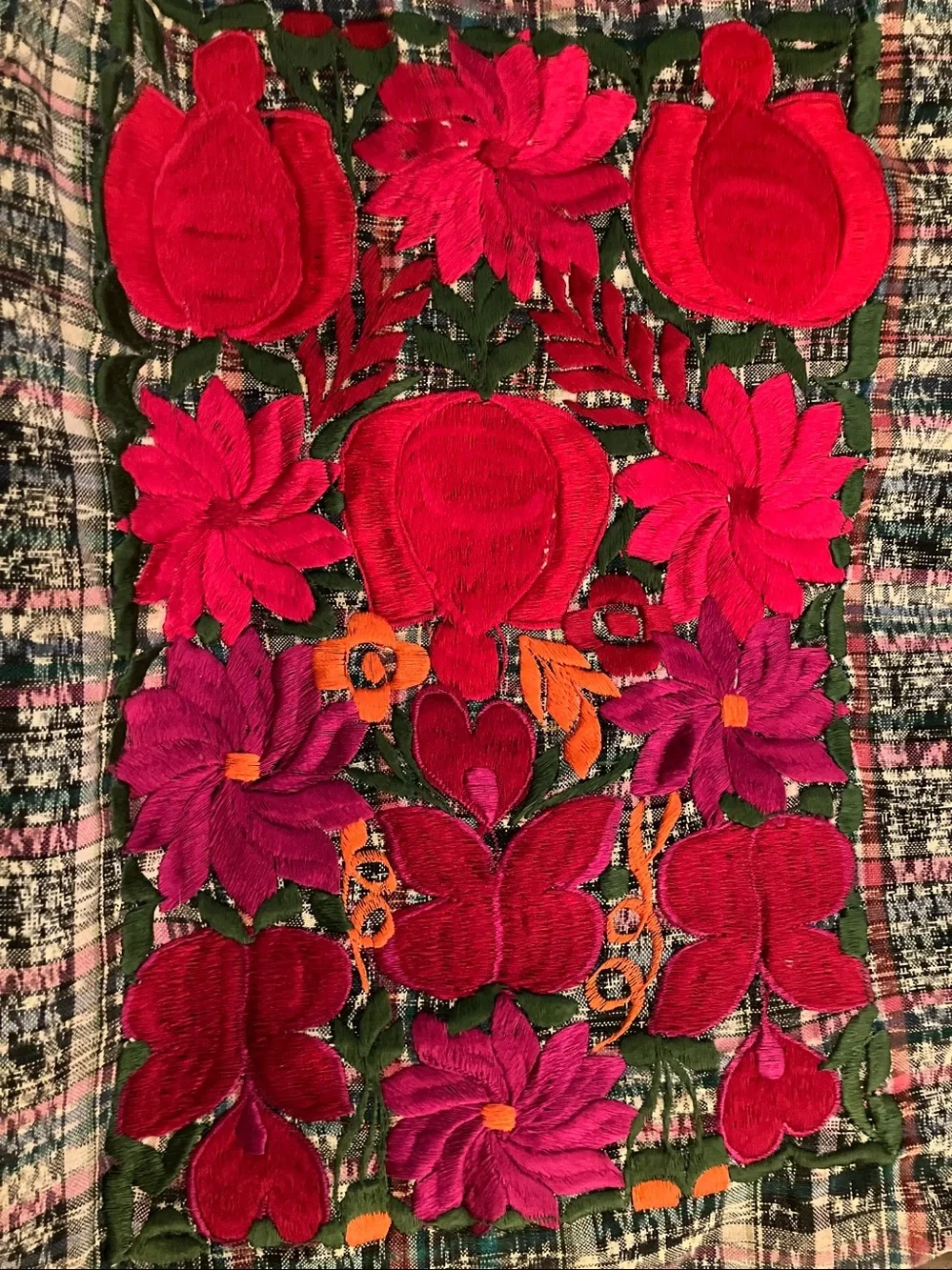 Embroidered cotton bag